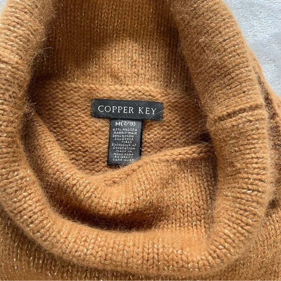 Copper Key Rabbit Hair Sweater Vest Sz M Soft Cozy Fall Turtleneck Chic - Picture 3 of 9